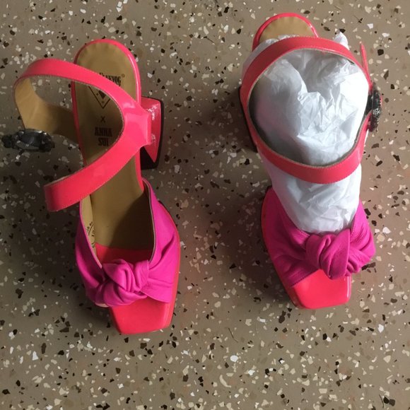 John Fluevog X Anna Sui Deee Muenster shoes size 12W 10M New